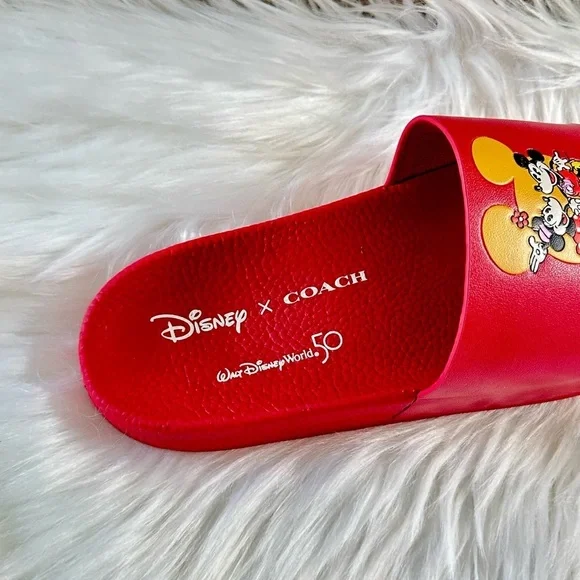 COACH x DISNEY | 50th Anniversary Red Slide Sandals - Picture 3 of 3